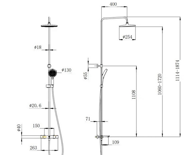 душевая система KERAMA MARAZZI FONTE